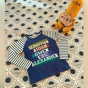Cool and Colorful Boy’s Names Graphic L/S Tee (Sz. 7-8)